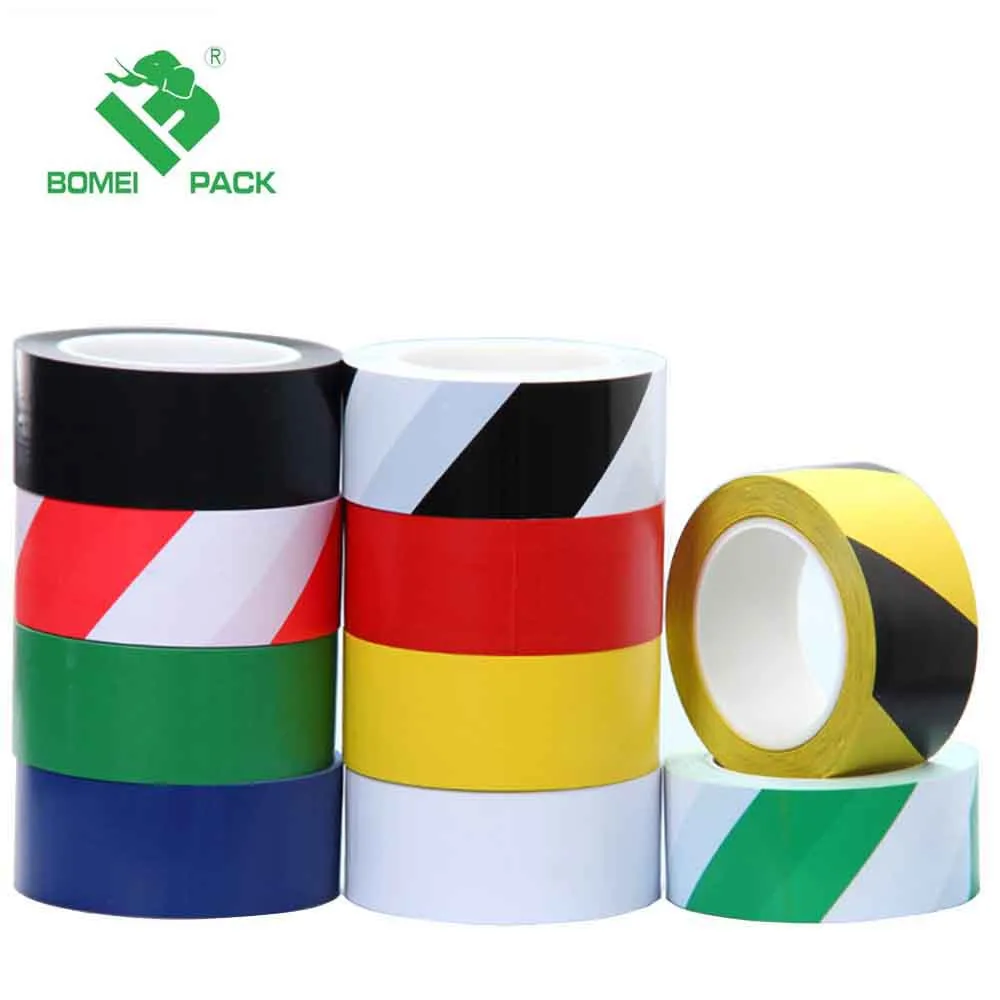 Цветная предупреждающая клейкая лента из ПВХ для маркировки земли, определенных участков парковки