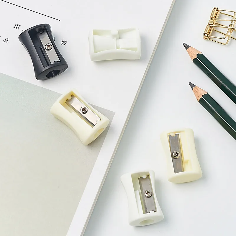 Прочные лезвия из нержавеющей стали, карандаш для макияжа, детская пластиковая ручная точилка