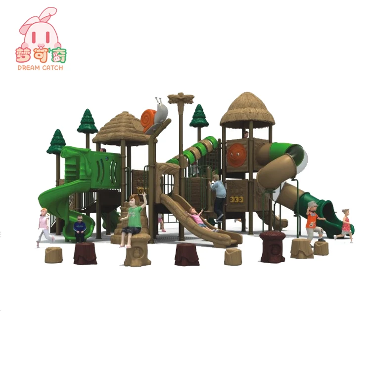 Hot sale Plastic slide garden child toy big outdoor playground for kids