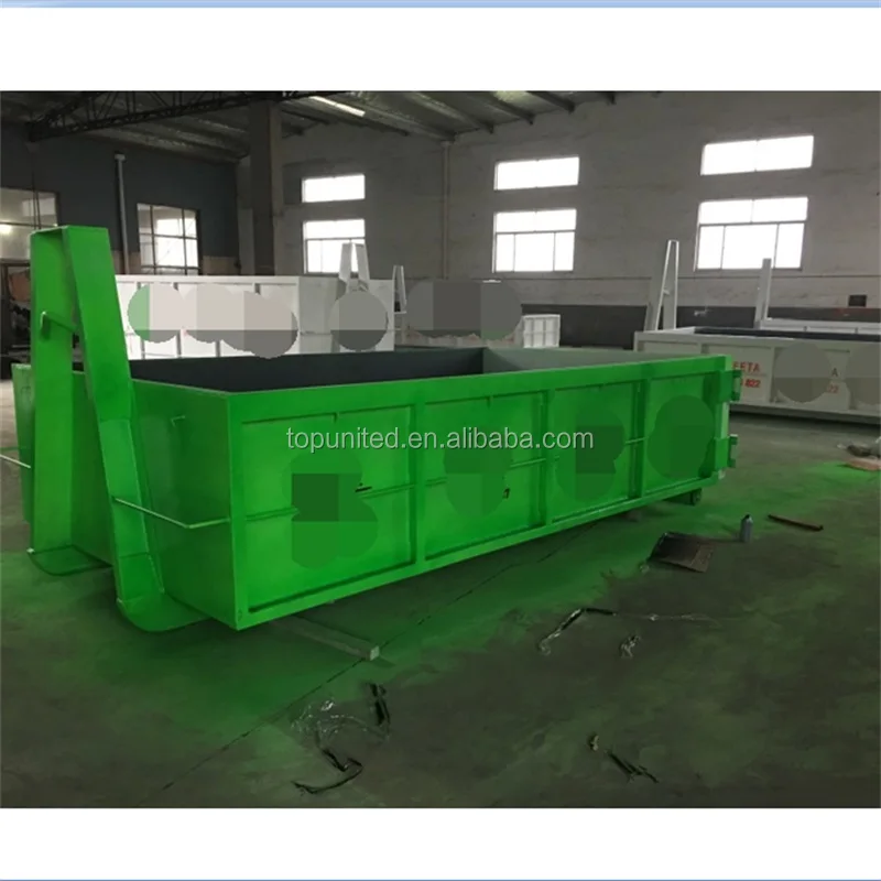 
22CBM waste management waste recycling stackable hook lift bin custom roll on roll off container double door hook lift container 