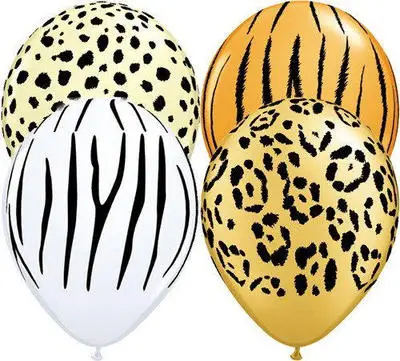 Customized Zebra Stripe Latex Balloons Birthday Valentines Jungle Animal Print Party Decoration