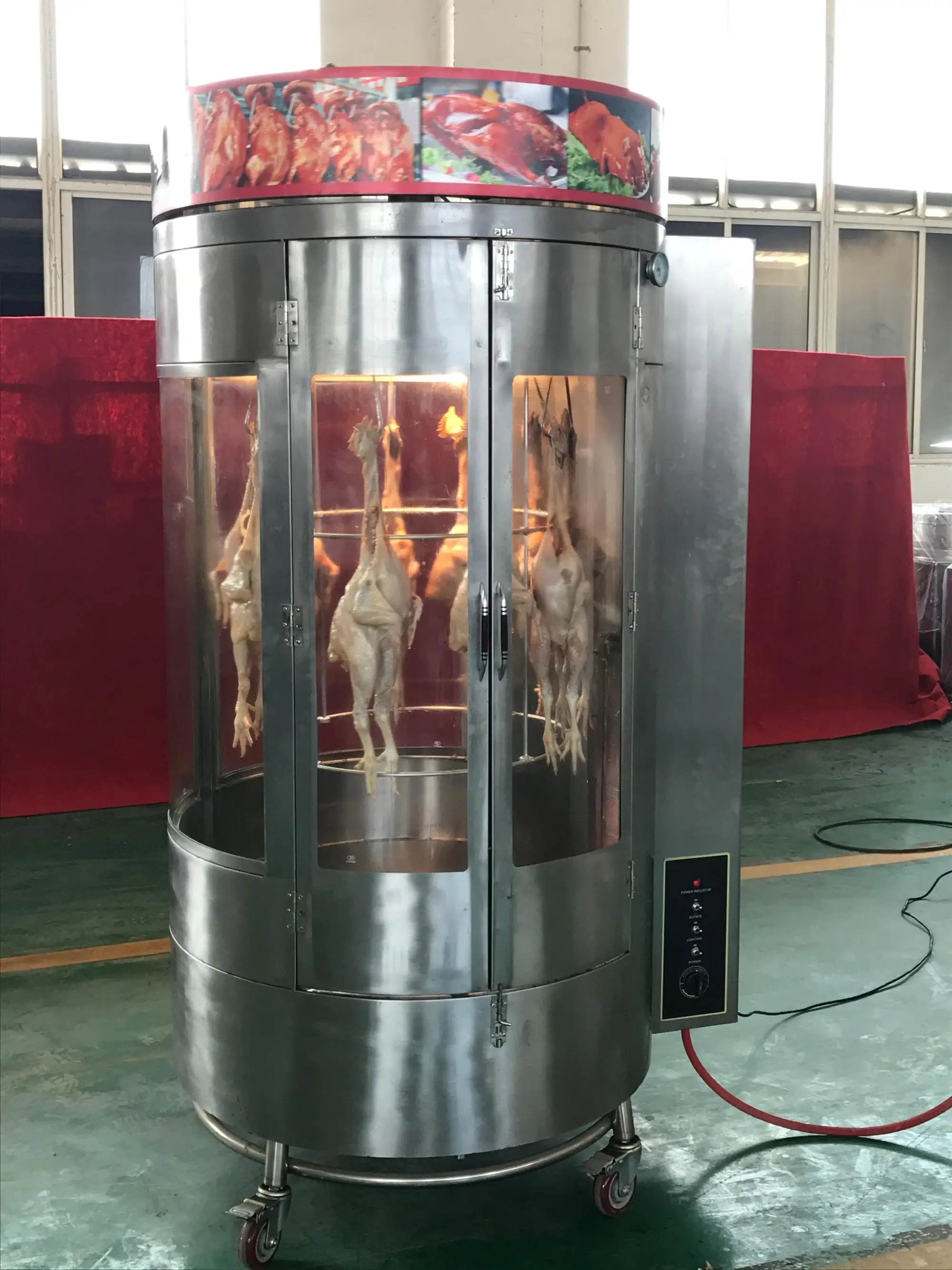 high quality gas & charcoal duck roaster oven