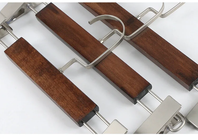 Wholesale custom antique coat underwear clothes children woman mens wooden trouser pants hanger