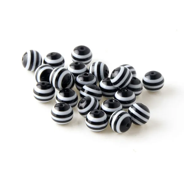 6mm,8mm,10mm,20mm  Mixed Color Round Shape Ball Resin Stripe Beads For jewelry Findings DIY Bracelet Accessory Handcraft