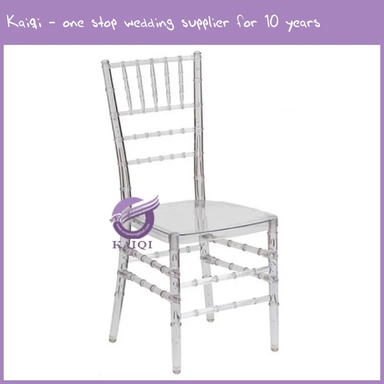 ZY23330 Wholesale wedding transparent plastic resin chiavari chairs