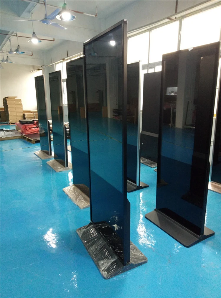 super slim floor standing kiosk 55 inch advertising signage kiosk tablet digital signage totem for gas station