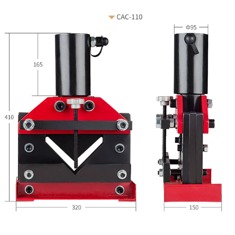 CAC-110 Mechanical Portable Angle Iron Cutting Tool Hydraulic Brass Busbar Cutter