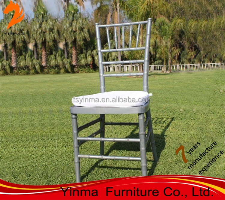 Оптовая продажа, металлический Штабелируемый свадебный стул tiffany chiavari с подушкой