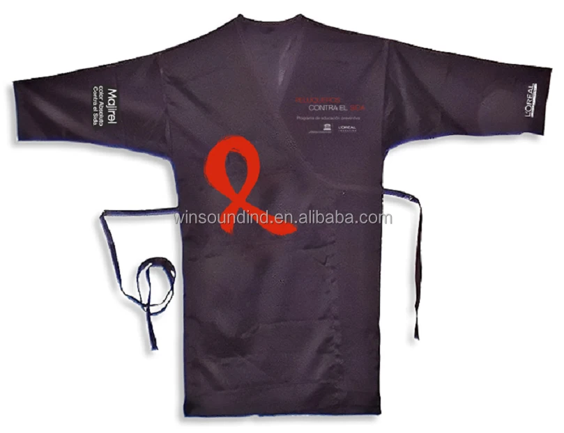 High Quality Nylon Polyester Salon Robes Kimono Gown Smock