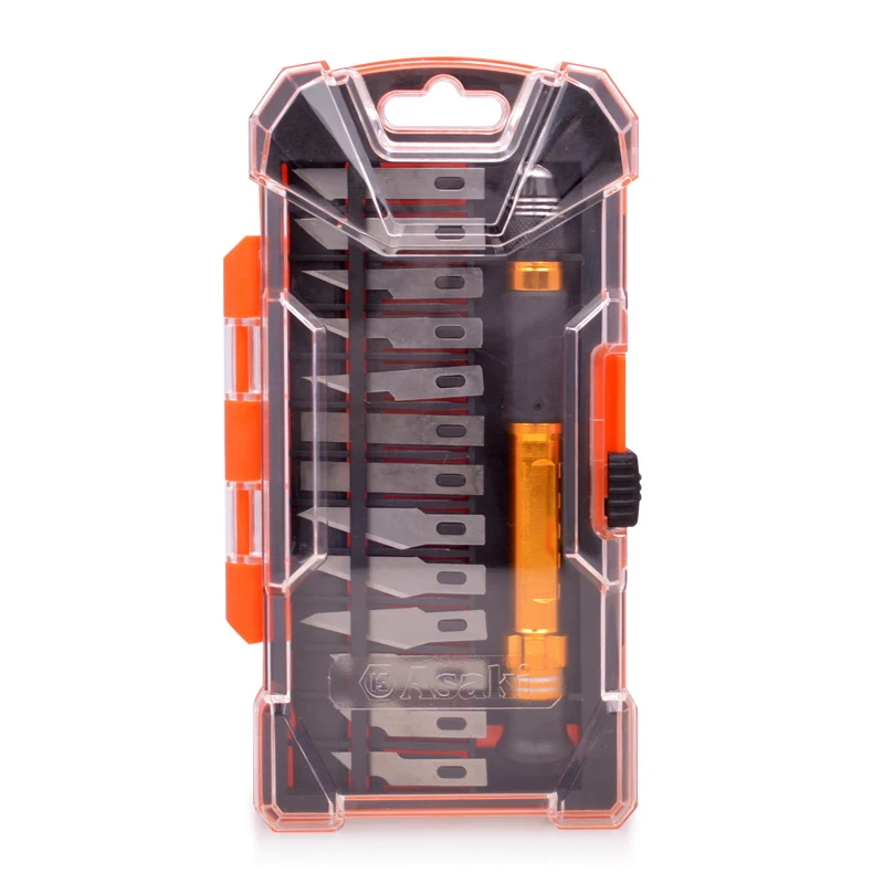 Asaki 14pcs Precision Wood Carving Tools Craft Basic Hobby Knife Set