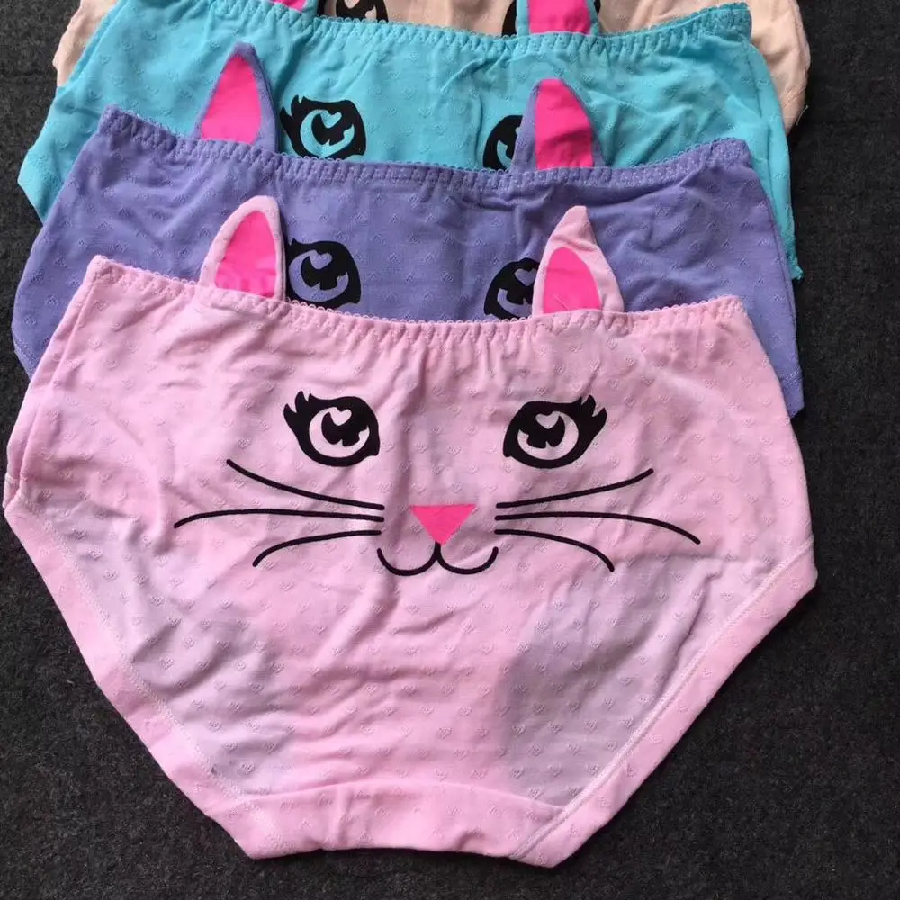 Fashion hot selling new design cotton animal panty cat panty underwear for Vietnam Cambodia