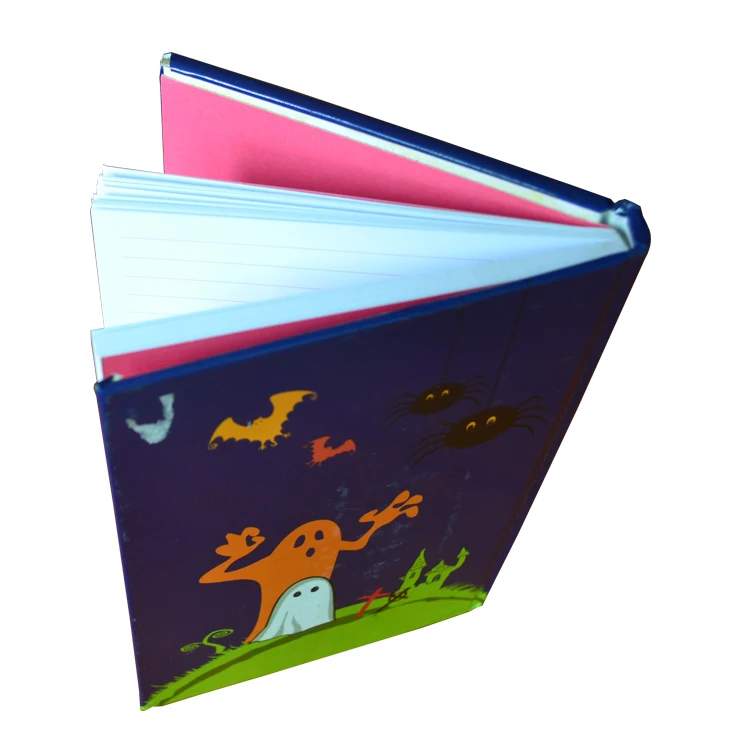 Hot Selling Custom LED Lighting Up Diary/Notebook With Fiber Optic for Halloween