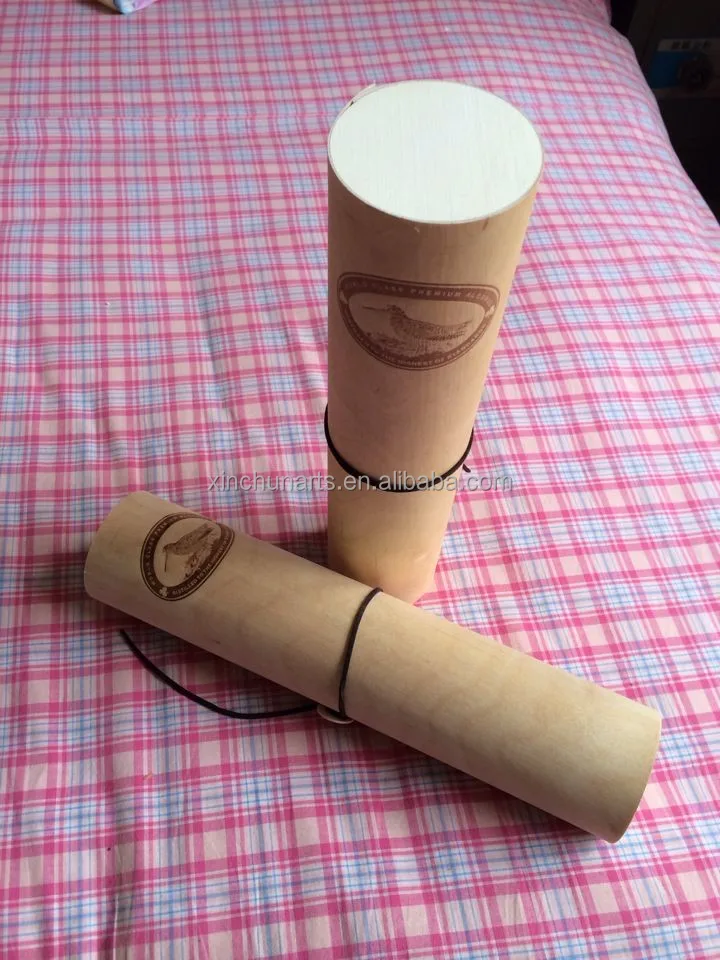 cylinder birch wooden veneer boxes/birch veneer wine box/flexible wood veneer gift boxes