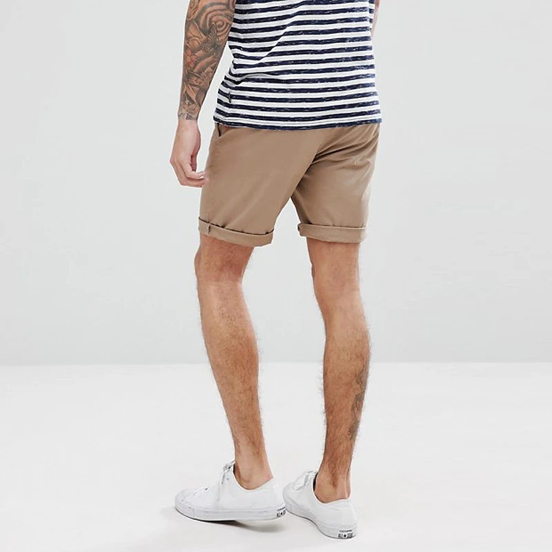 Ecoach New arrival OEM Custom design slim fit khaki short shorts high quality woven men casual cotton shorts mens