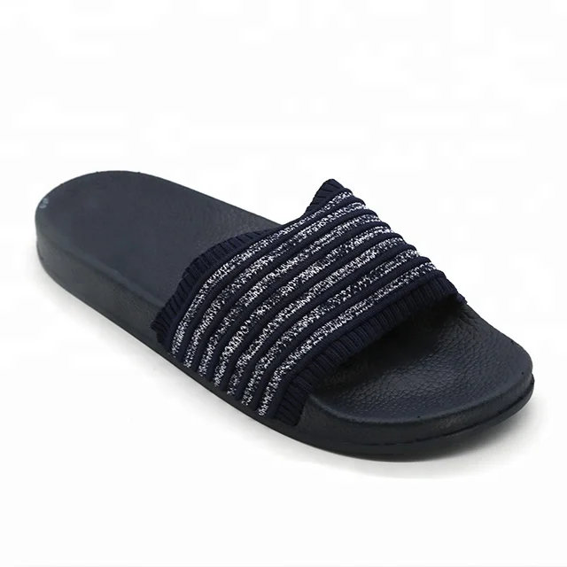 Fashion Fly Weaving Sandals Non-slip OEM Logo Plastic Indoor Outdoor Unisex Cheap Women Men Slide Slippers