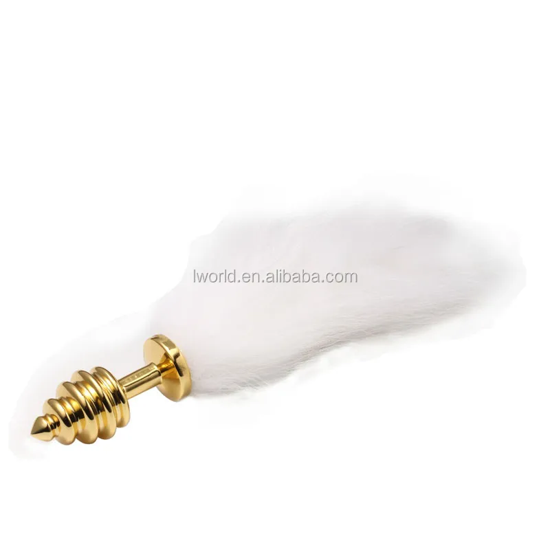 Gold Fox Tail Anal Plug Difference Length Tail Butt Plug