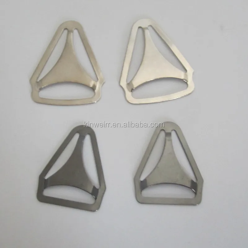 Металлические подтяжки с треугольной регулируемой пряжкой серебряного цвета для оптовой продажи