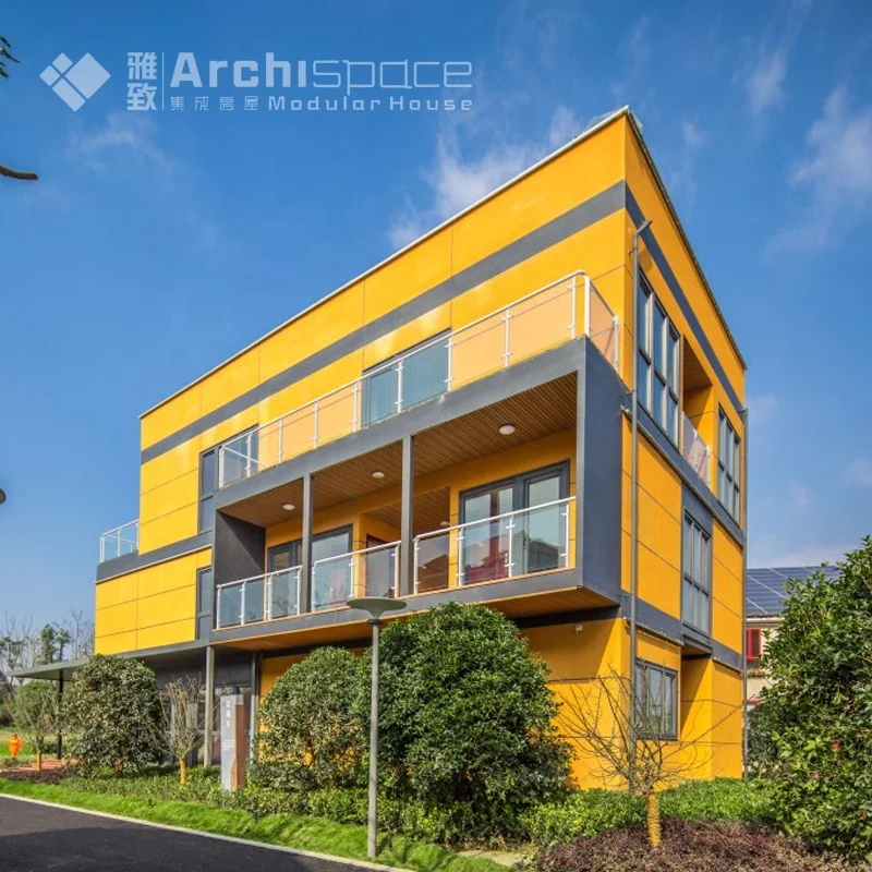 luxury 2 storey Modular building office 3D house plans prefab container homes