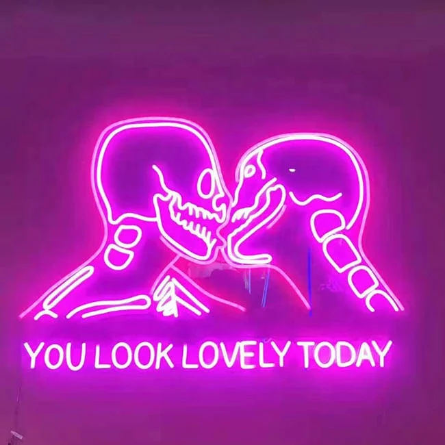 Настоящие стеклянные неоновые световые вывески для бара и ночного клуба