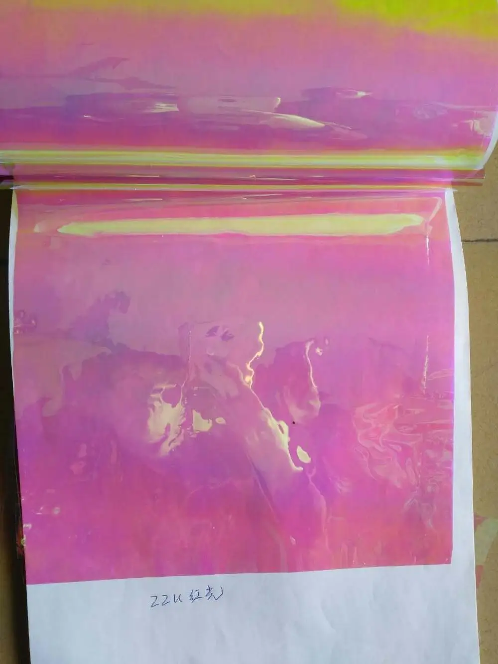 Clear Pet Rainbow Dichroic Iridescent Transparent Vinyl  Film Roll