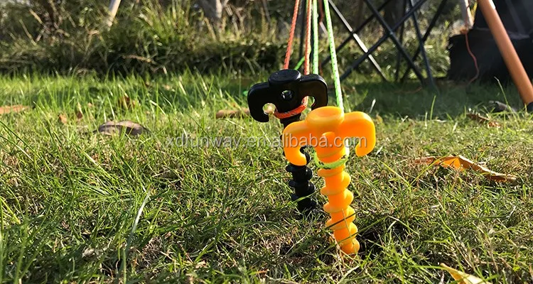 Screw tent stake  accessories factory plastic ground tent peg