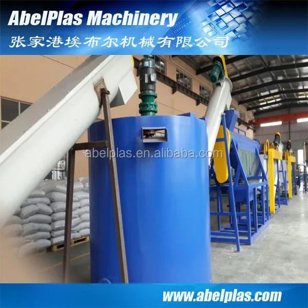 PLC Intelligent Control Bucket Basket Crate Shredder System /plastic washing line/plastic washing machinery