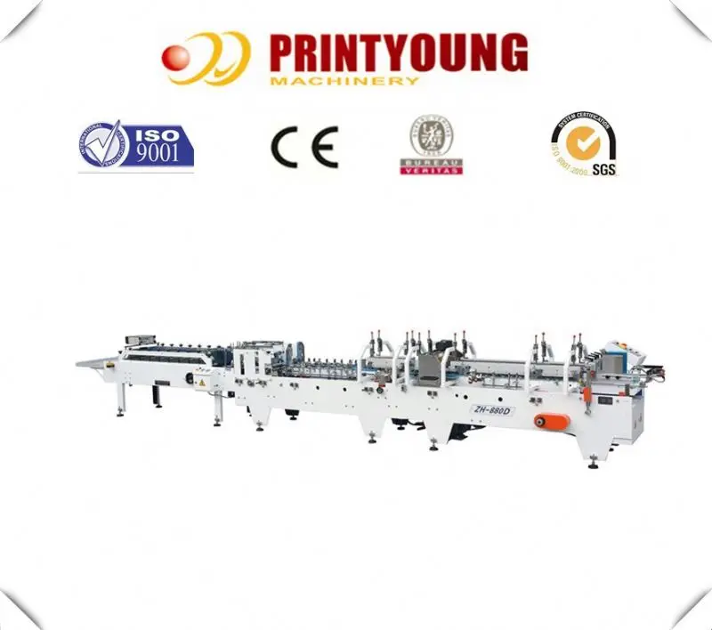 Crash-lock Bottom Cardboard Box Automatic Folder Gluer Machine With Competitive rice!