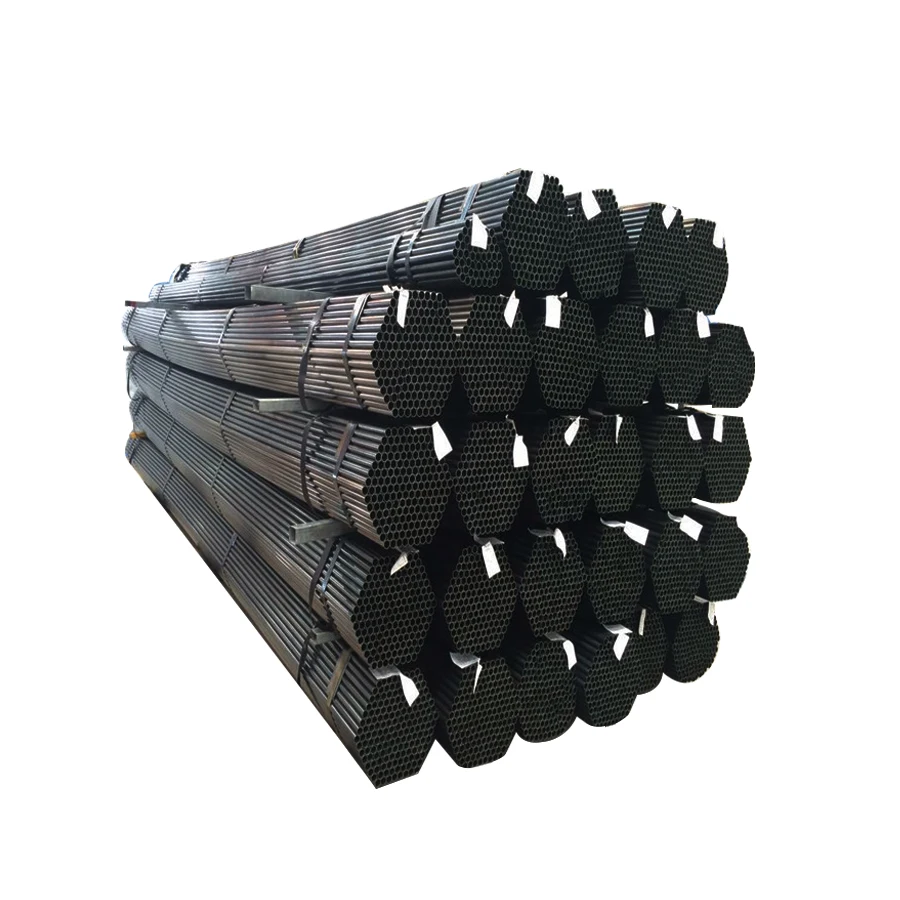Schedule 40 Carbon Erw Welded Mild Round Black Steel Pipe For Furnitures And Construction