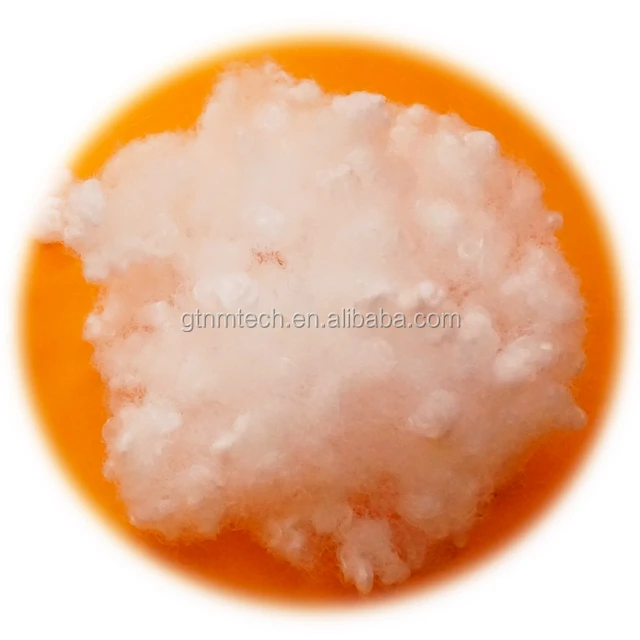 
100% Recycled HCS polyester staple fiber waste 3D 64mm filler for toys 