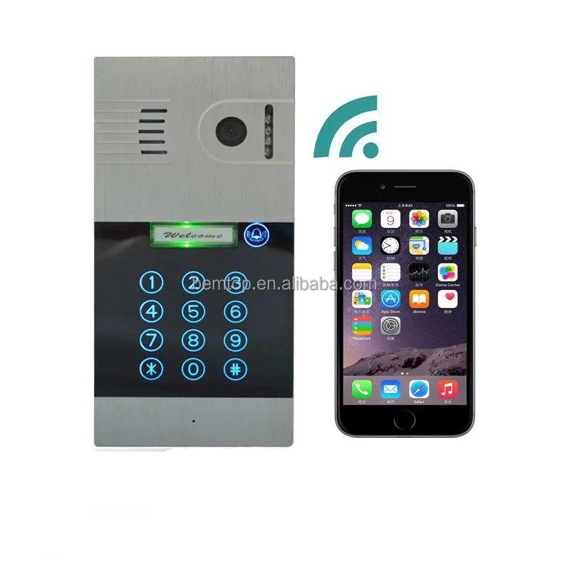 
720P HD Live Streaming Fingerprint & Code Access Smart IP WIFI Video Door Phone with IR Night Vision and Motion Detection Alarm 
