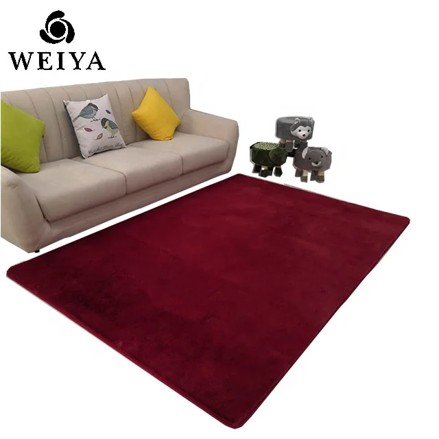 Factory Wholesale Polyester Soft Faux Rabbit Fur Carpets And Rugs For Living Room With Anti-slip Backing