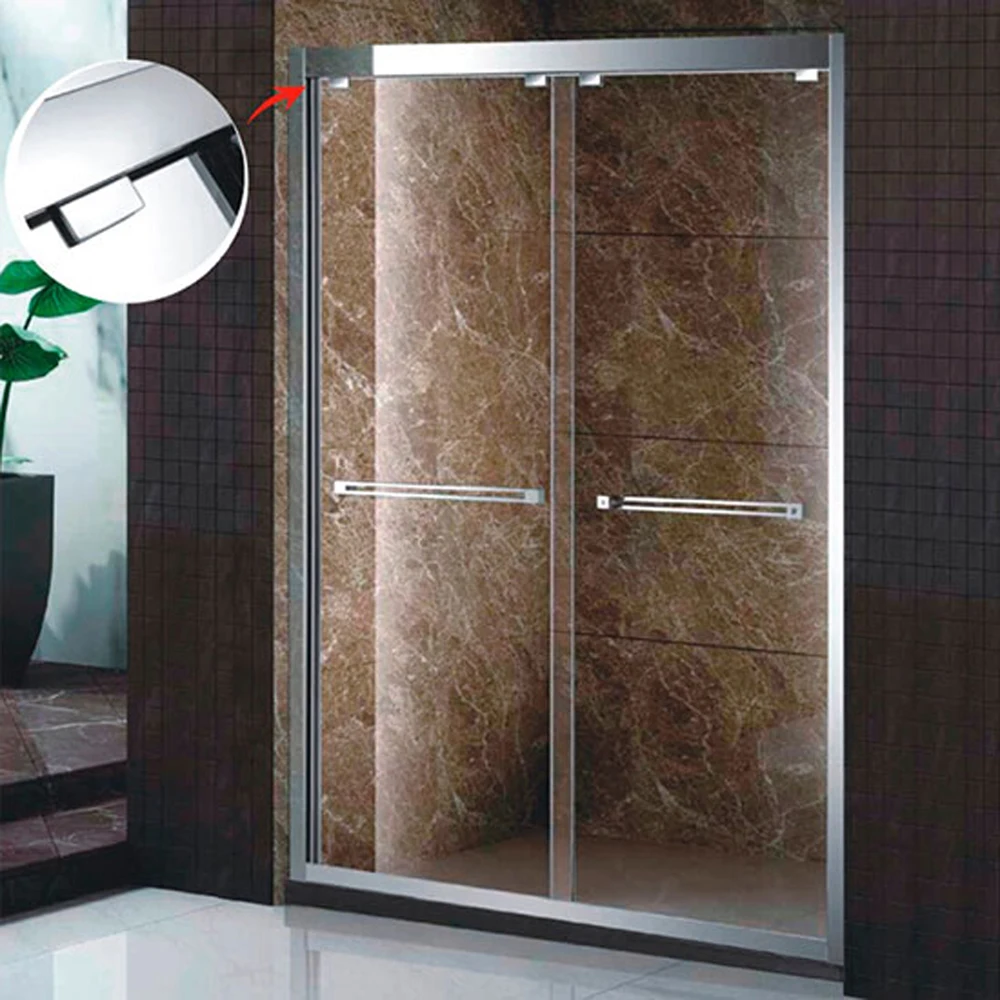 
stylish 8mm easy clean glass 304 stainless steel shower screen door  (60577345264)
