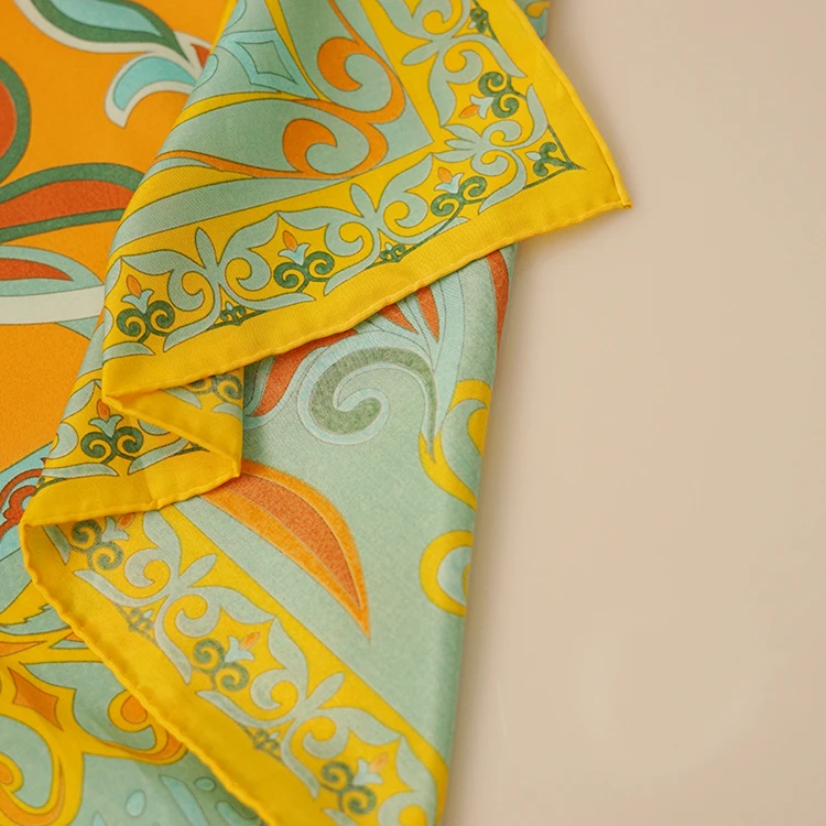 Custom 100% Pure Cotton Silk Scarf