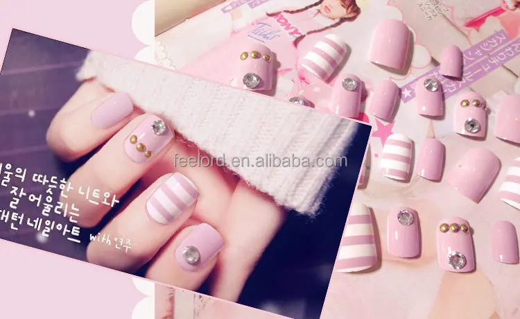 pre-desinged false art nail tips FD32 wholesale full cover fake nail tips manufacturer