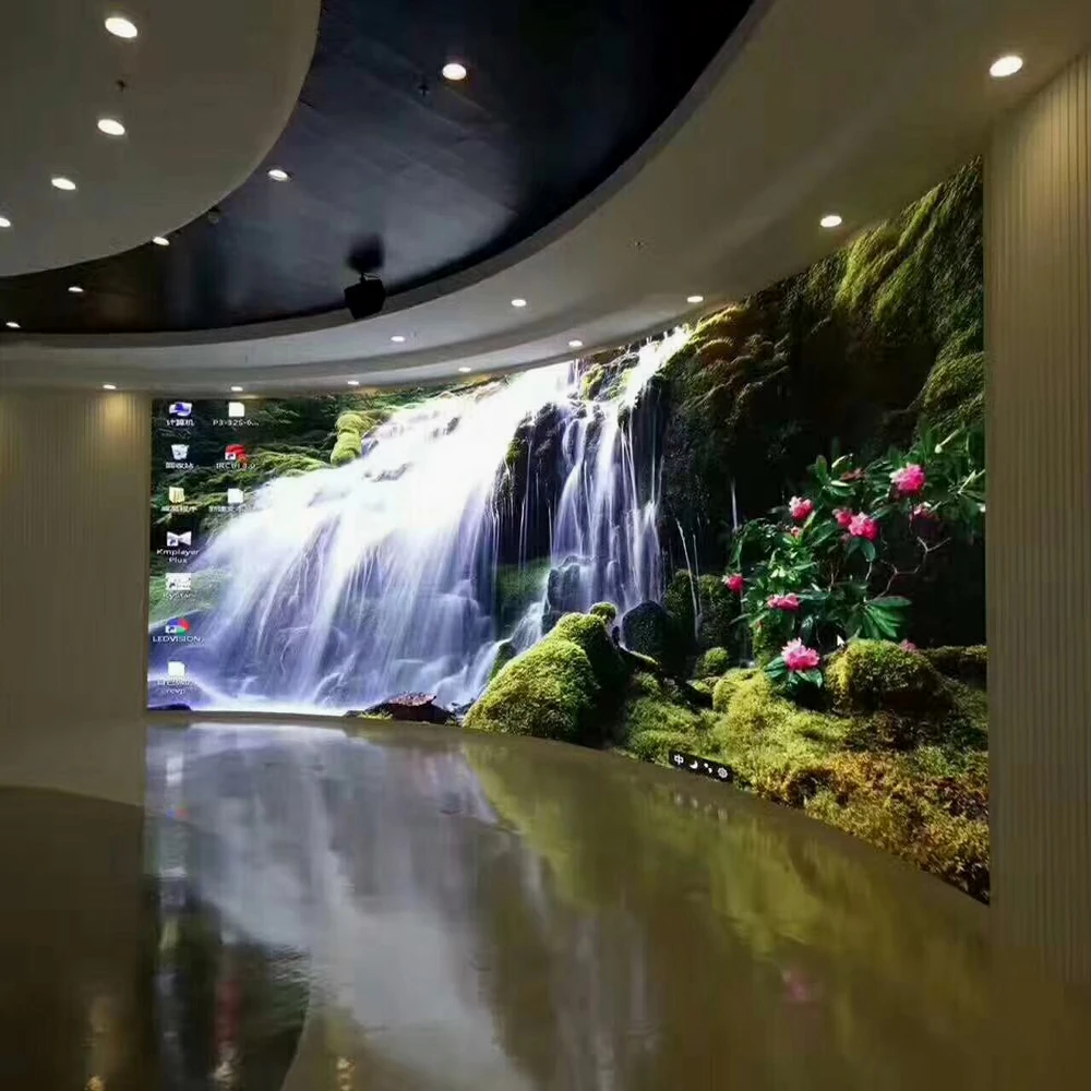 Stage background P3.91 indoor led smd 2121 curved led rental display screen