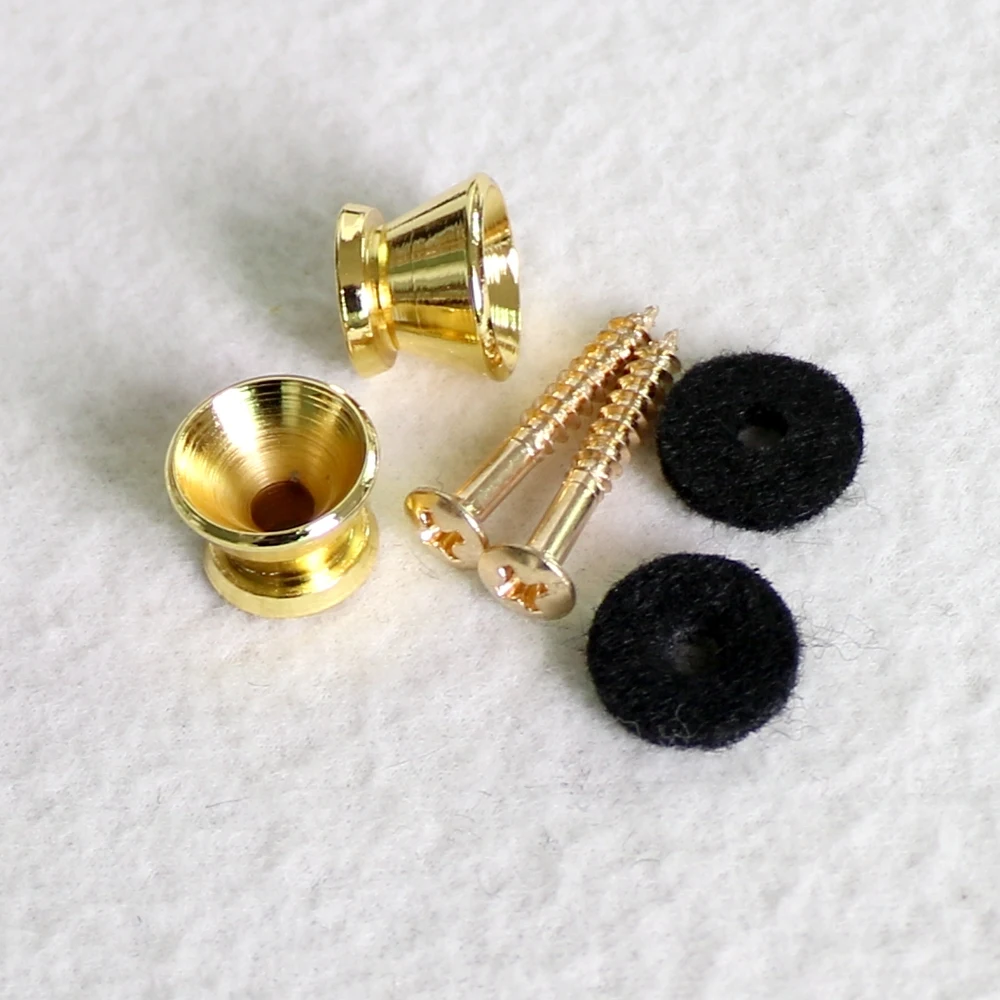 Factory Price Electric Guitar Strap Safe Pins Nickel Lock Metal Guitar Strap End Pin Button with Screw