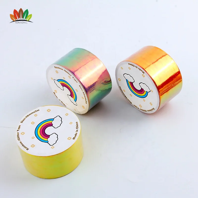 
Holographic Unicorn decorative rainbow jumbo plastic tape 