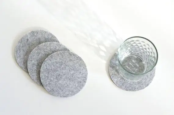 Customized Design Placement Cheap Black Drink Coasters Felt Coasters For Sale