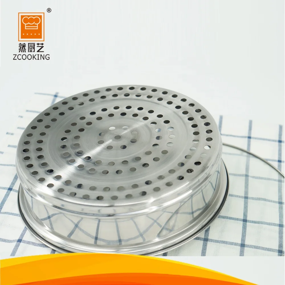 2 Layers Stainless Steel Steamer Pot  With  Glass  Lid  Multifunctional Steamer Pot With SS Handle