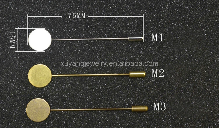 Wholesale plain pins for decoration flower lapel pins or brooches making (HP-100)