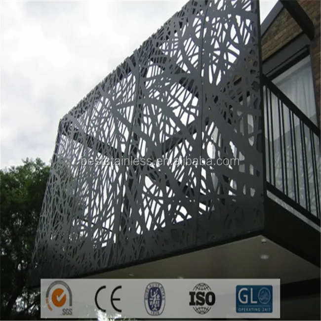 Office Wall Partition Decorative Metal Screen Mesh Exterior Decorative Perforated Metal Panel