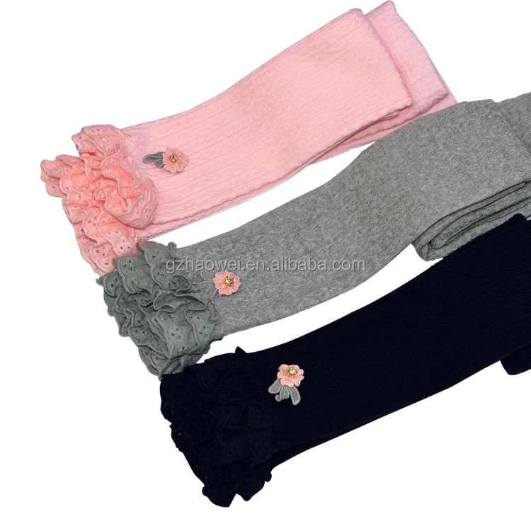 China Factory Pure Lace Girls Tights Lovely Children Pantyhose B1708