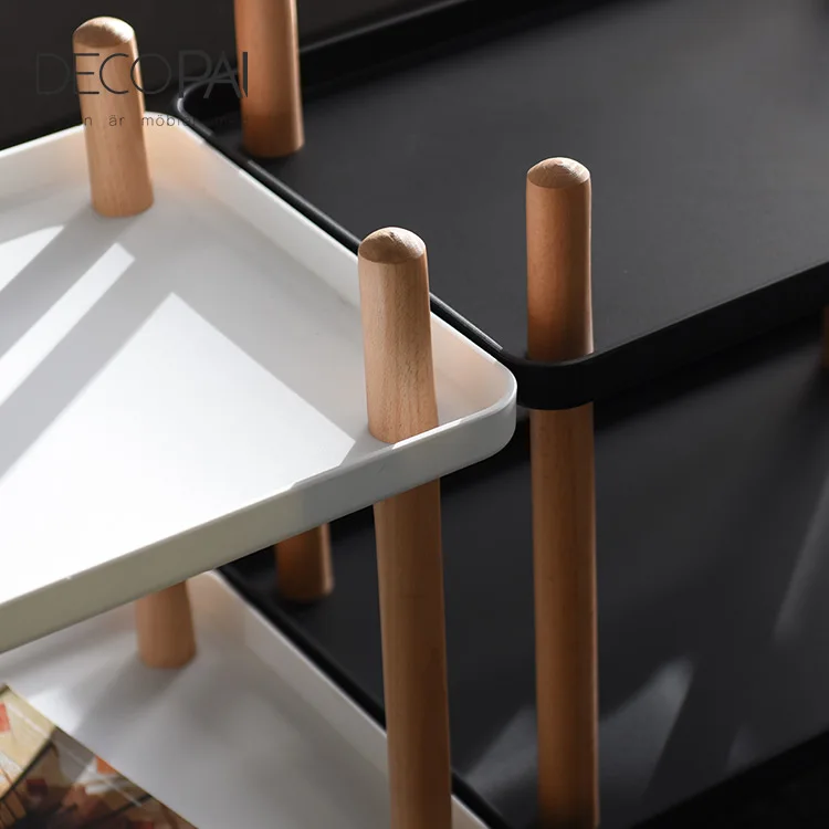 2 tray modern design rolling serving cart block table small coffee tea table