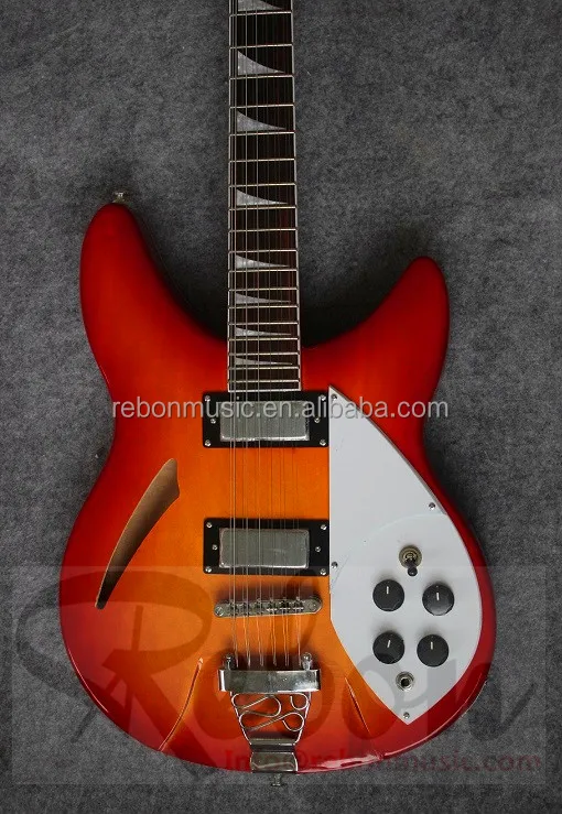 Weifang rebon Ricken 12 string 360 electric guitar in cherry sunburst colour