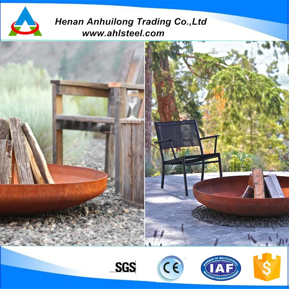 Indian Style Kadai Fire Pit Bowls for Outdoor / Patio Steel Firepit