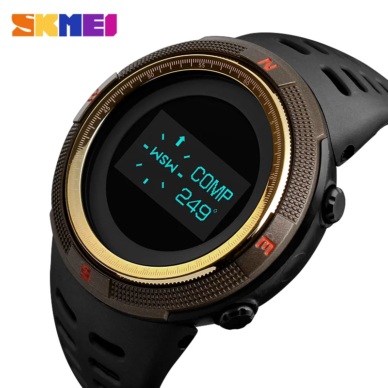 New SKMEI Brand Men LED Digital Watch 50M Dive Swim Sports Watches Fashion Waterproof Outdoor Watch 1360