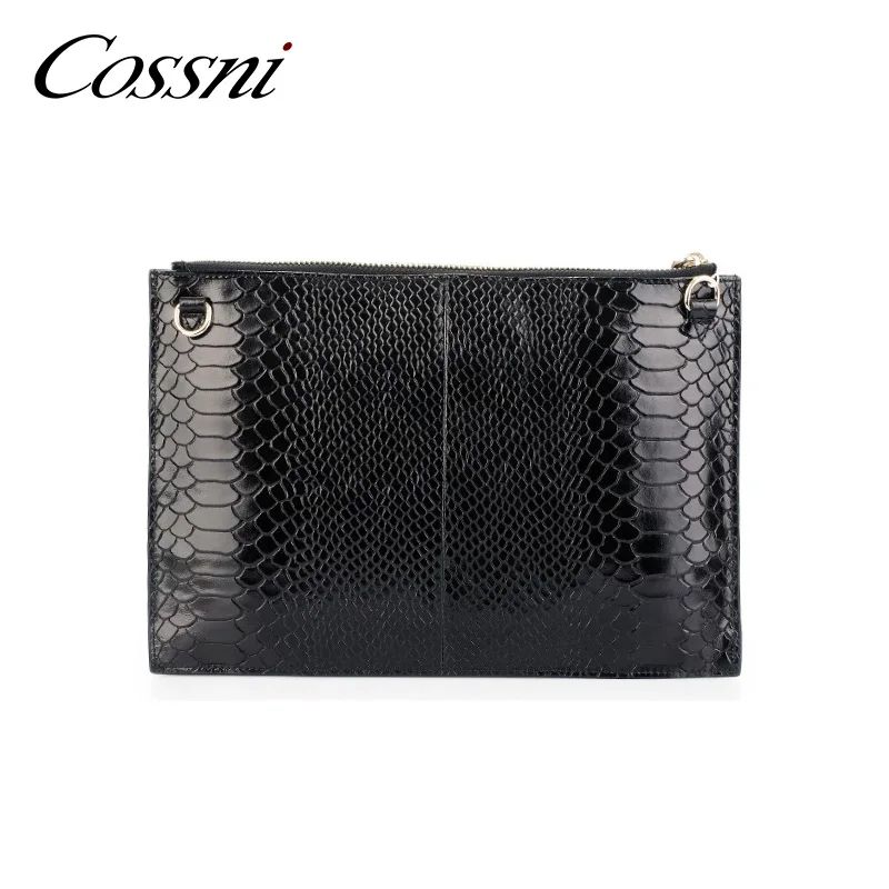 cossni genuine leather cowhide evening dinner party clutch bag for women