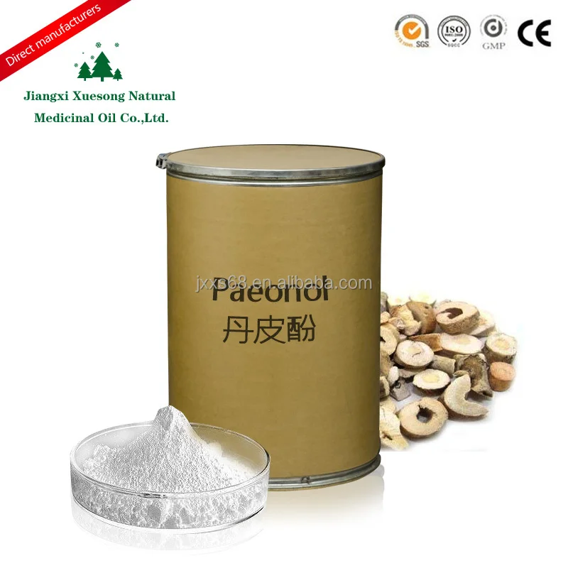 Factory Supply 99% Purity Paeonol Powder Natural Peony Extraction