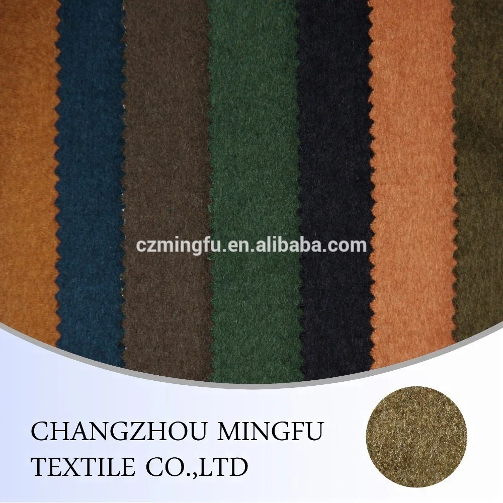 
750g/m, 50% Wool 25% Polyester 25% viscose fake Melton Wool Fabric 