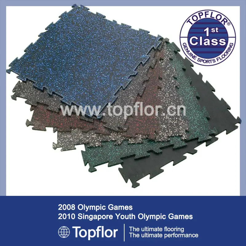 Gym Used Carpets Interlocking Rubber Flooring Tiles For Sale